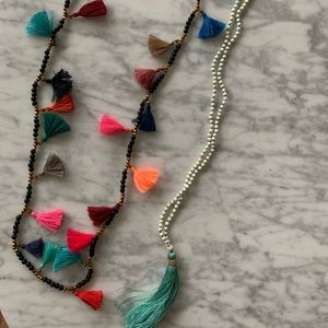 Pom necklaces